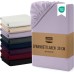 Utopia Bedding Fitted Sheet, Brushed Microfibre, up to 30 cm, OEKO-TEX Standard 100, 180 x 200 cm, Lavender