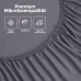 Utopia Bedding Fitted Sheet, Brushed Microfibre, up to 30 cm, OEKO-TEX Standard 100, 120 x 200 cm, Grey