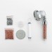 Ibergrif Shower Head with Filter - Water Saving High Pressure Hand Shower with 3 Jet Types, 3-Layer Filtration Against Chlorine, Bacteria & Limescale, Anti-Limescale Function, Chrome - For Hard Water,