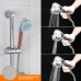 Ibergrif Shower Head with Filter - Water Saving High Pressure Hand Shower with 3 Jet Types, 3-Layer Filtration Against Chlorine, Bacteria & Limescale, Anti-Limescale Function, Chrome - For Hard Water,
