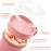 Bugucat Cereal Cup to Go 760 ml + 230 ml, Practical Yoghurt Cup to Go Cereal to Go Cup with Spoon, Leak-Proof Cereal Cup to Go Cup, Cereal Box to Go Cereal Cup to Go Children's Pink