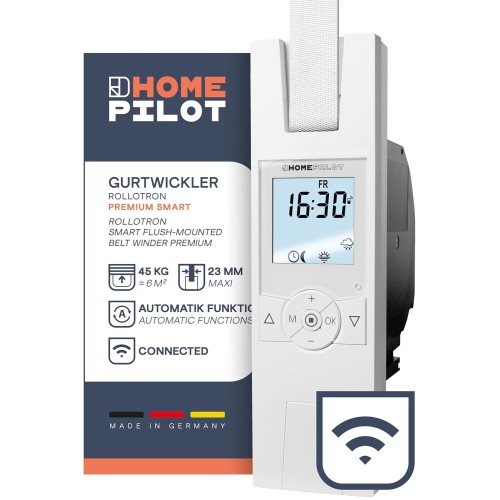 HOMEPILOT Gurtwickler RolloTron premium smart - Elektrischer Funk-Gurtwickler für Rollläden