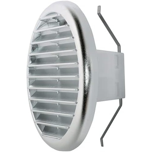 Universal Air Vent Grille with Spring Lockable Various Sizes and Colours (Hole Diameter 80 to 125 cm, Chrome)