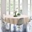 Hiasan Beige Water-Repellent Polyester Tablecloth, Round, 140 cm, Anti-Wrinkle Tablecloth, Suitable for Kitchen, Restaurant, Wedding