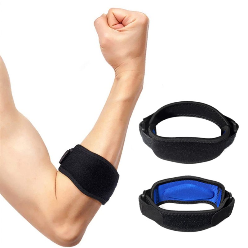 Pack of 2 elbow bandages, men's elbow bandage, tennis elbow cuff, designed for tennis and golf players, bandage to relieve pain in the tennis elbow.