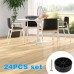 Zocipro Pack of 24 Furniture Feet, Diameter 33 mm x Height 13 mm, Round Furniture Legs, Screw-On Feet for Furniture, Non-Slip Cabinet Feet, Furniture Gliders with Screws for Furniture, Cabinet, Sofa,