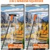 JEHONN Lavavetri Telescopico, 2 in 1 Pulisci Vetri Professional Con 152 cm Manico Lunga, 2 Panni in Microfibra per Pulizia Finestra Old Interni Esterni Specchio Specchio Parabrezza Bagno Casa Car