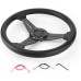 350 mm Deep Dish Steering Wheel, Sports Steering Wheel, Racing Steering Wheel Grip Racing Steering Wheel Drift for Automodification Imitation Car, Universal Modified Accessories (Black)