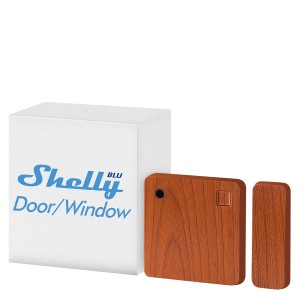 Shelly Blu Door/Window Brown | Bluetooth Smart Door and Window Sensor with Lux Sensor | Security | Immediate Response | iOS Android App | Gateway Required | Scene Activation
