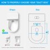 Ibergrif Children's Toilet Seat, 2-in-1 Toilet Seat with Soft-Close Mechanism, D-Shape Toilet Lid, Easy Assembly, Toilet Lid Quick Release Function, Antibacterial, Suitable for Most Toilets, White