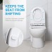 Ibergrif Children's Toilet Seat, 2-in-1 Toilet Seat with Soft-Close Mechanism, D-Shape Toilet Lid, Easy Assembly, Toilet Lid Quick Release Function, Antibacterial, Suitable for Most Toilets, White