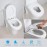 Ibergrif Children's Toilet Seat, 2-in-1 Toilet Seat with Soft-Close Mechanism, D-Shape Toilet Lid, Easy Assembly, Toilet Lid Quick Release Function, Antibacterial, Suitable for Most Toilets, White