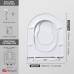 Ibergrif Children's Toilet Seat, 2-in-1 Toilet Seat with Soft-Close Mechanism, D-Shape Toilet Lid, Easy Assembly, Toilet Lid Quick Release Function, Antibacterial, Suitable for Most Toilets, White