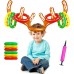 Christmas Inflatable Ring Toss Game, Reindeer Antlers Throwing Game Children Outdoor Indoor Christmas Game Ring Toss Game Ring Throwing Game Christmas Game Games for Outdoor Party Gadgets