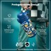 ion8 Children's Drinking Bottle, Stainless Steel, Lightweight, 400 ml, Non-Insulated, Leak-Proof, One-Handed Opening, Secure Locking, Dishwasher Safe, Hinged Lid, Easy to Clean, Space Man