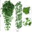Vinabo Artificial Ivy Garland, Pack of 12, 2.1 m Green Plants Vine for Garden, Wedding, Party, Wall Decoration, Halloween, Patio