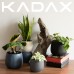 KADAX Flower Pot, Ceramic Plant Pot with Decorative Embossings, Plant Pot in 4 Colour Variations, Ceramic Flower Pot for Indoor Plants, Planter in Timeless Design (12 cm, Dark Blue)