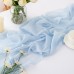 Chuqing Chiffon Table Runner, Light Blue, Decorative Table Runner, Table Decoration for Birthdays, Weddings, Dining Room, Party, 70 cm x 3 m