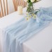Chuqing Chiffon Table Runner, Light Blue, Decorative Table Runner, Table Decoration for Birthdays, Weddings, Dining Room, Party, 70 cm x 3 m
