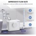 Aquamatix Lifting System 400 W Sanitary Waste Water Pump 100 L/min 6.5 m Vertical Flow Range with 3 Inlets for Toilet, Sink and Bathtub with Carbon Filter