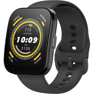 Amazfit Bip 5 46 mm смарт часовник с пулсомер, 120 спортни режима, Bluetooth обаждания, GPS и 4 сателитни позициониращи системи, съвместим с Alexa, SpO2 монитор, 10-дневен живот на батерията
