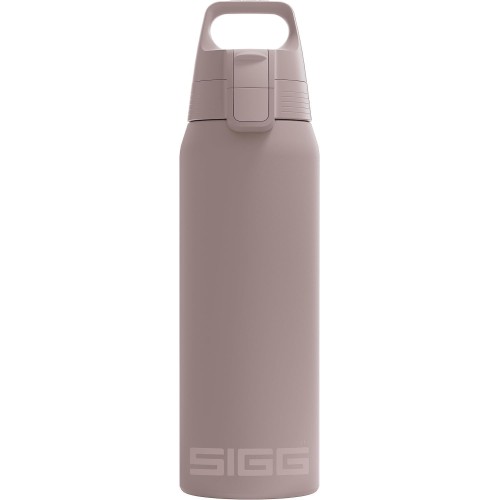 SIGG - Isolierte Trinkflasche - Thermosflasche Shield Therm One Dusk kohlensäurehaltige Getränke - Auslaufsicher - Spülmaschinenfest - BPA-frei - 90% recycelter Edelstahl - warmes Grau - 0,75L