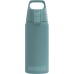 SIGG - Isolierte Trinkflasche - Thermosflasche Shield Therm One Morning Blue - kohlensäurehaltige Getränke - Auslaufsicher - Spülmaschinenfest - BPA-frei - 90% recycelter Edelstahl - Graublau - 0,5L