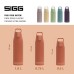 SIGG - Isolierte Trinkflasche - Thermosflasche Shield Therm One Eco Red - kohlensäurehaltige Getränke - Auslaufsicher - Spülmaschinenfest - BPA-frei - 90% recycelter Edelstahl - Rostrot - 0,5L
