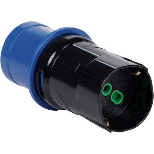 FANTON 78100-E Industrial Blue CEE Plug to Schuko/Bipitch Universal Plug 2P+T 16A 220V IP44 Plug for Construction and Camping