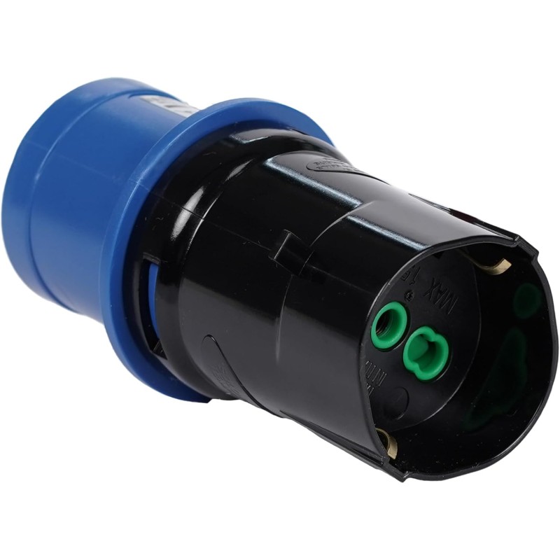FANTON 78100-E Industrial Blue CEE Plug to Schuko/Bipitch Universal Plug 2P+T 16A 220V IP44 Plug for Construction and Camping