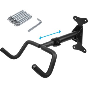 Maclean MC-431 Bicycle Wall Mount Horizontal Steel Maximum Load 30 kg Garage Home Cellar Folding Bike Hook
