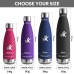KollyKolla Thermos Flask, Water Bottle, Stainless Steel, 500 ml/750 ml/1 L, Leak-Proof Thermos Flask, BPA-Free Insulated Flask, Water Bottle for Children, Sparkling, Sports, School, Fitness, Outdoor,