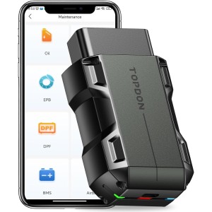 TOPDON Topscan Lite-A OBD2 Diagnostic Device, Bluetooth OBDII Diagnostic Tool for All System, Bidirectional Control/Active Test, Vehicle Performance Test for iPhone & Android All Software 1 Year Free