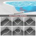 EFUTURETIME 3M Shower Threshold Self-Adhesive Splash Protection Strip Shower Silicone Shower Water Stop Splash Protection Shower No Drilling for Shower Tray, Shower Cubicle, Kitchen, Bathroom, White