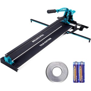 VEVOR режеща машина за плочки с обща дължина на рязане 800 mm, дебелина на рязане 4-15 mm, минимална ширина на рязане 25 mm, включваща допълнително режещо колело, за полагане на плочки и реновиране