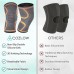 COZLOW Knee Brace Support Pain Relief (Large, 46-51cm) Orange Knee Compression Sleeve with Non-Slip Double Silicone Gels and 3D Knitting Technology