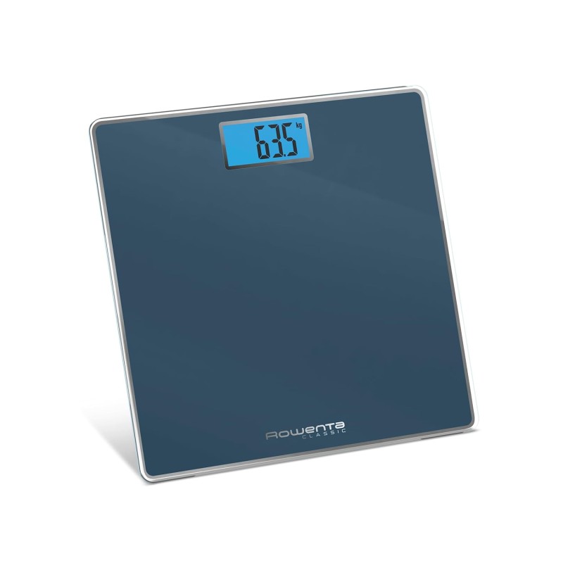Rowenta Classic BS1504 Bathroom Scale, Large Backlit Display, High Capacity up to 160kg, 100g Scale, Ultra Thin Auto Ignition, 2 AAA Batteries Included, 31 x 31 cm