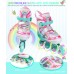 Unicorn Inline Skates for Girls Children Sizes Adjustable with All Luminous Wheels Rainbow Inline Skates for Beginners Teenagers Christmas and Birthday Gifts