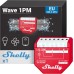 Shelly Wave 1PM | Z-wave Smart Schalter Relais, 1 Kanal 16 A mit Strommessung | Hausautomation | Z-Wave-Gateway erforderlich | Geringer Stromverbrauch | Repeater | Hohe Kompatibilität