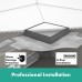 hansgrohe RainDrain Point 56247800 Point Drain 100/100 Backside Can be Tiled Brushed Stainless Steel Complete Set