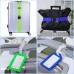 Nutabevr Set of 4 Luggage Straps with 4 Luggage Tags Set, Non-Slip Adjustable Suitcase Straps with Address Label, Cross Strap, Suitcase Accessories, for Quick Identifying Luggage, Travel Bag, Suitcase