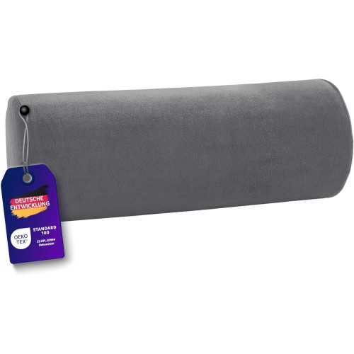 Traumnacht Orthopaedic bolster with viscoelastic foam core and skin-friendly micro-plush cover, Oeko-Tex certified, produced according to German quality standard