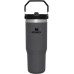 Stanley Flip Straw Tumbler 1.0 Water Bottle with Straw 0.89 L - Thermos Bottle Keeps Cold for 12+ Hours - Dishwasher Safe - Sports Bottle - Water Bottle BPA Free - Charcoal