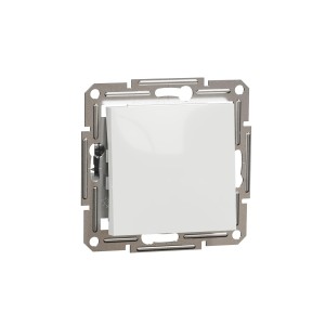 Schneider Electric Asfora Rocker Switch, Flush-Mounted, Screw Terminals, 10AX, 250V, White, Item Number EPH0170121D