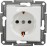Schneider Electric Asfora EPH2970121D Schuko Socket, Flush-Mounted, Screw Terminals, 16 A, 2-Pin + E, White