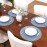 SHACOS Set of 6 Placemats, Washable, Round, Blue Braided Placemats, Dirt-Repellent, Heat Resistant, Table Mats, Washable, Blue
