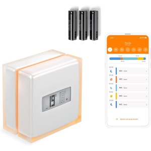 Netatmo Intelligent Thermostat Energy Efficient. WiFi - Control Heating Remotely via App, Compatible with Individual Boilers, NTH01-AMZ