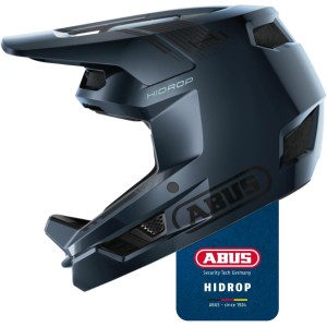ABUS Downhill Helmet HiDrop - ASTM Certified Fullface Helmet with ABS Outer Shell for MTB: Downhill, Enduro and Bikepark - Adult and Youth