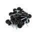 QWORK® Pack of 60 Ring Insulators, Pasture Fence Insulators, for Ropes, Wires and Strands