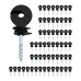 QWORK® Pack of 60 Ring Insulators, Pasture Fence Insulators, for Ropes, Wires and Strands